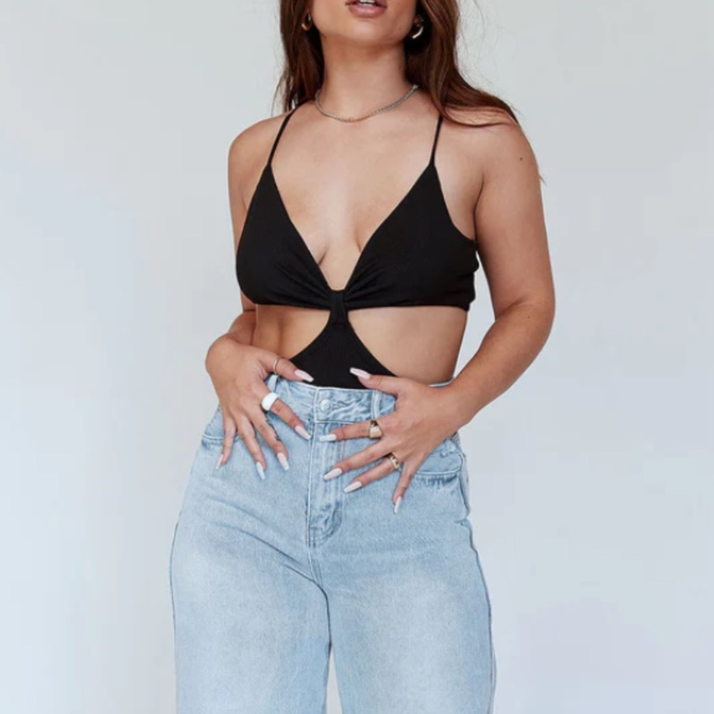 Princess Polly River Bodysuit Black